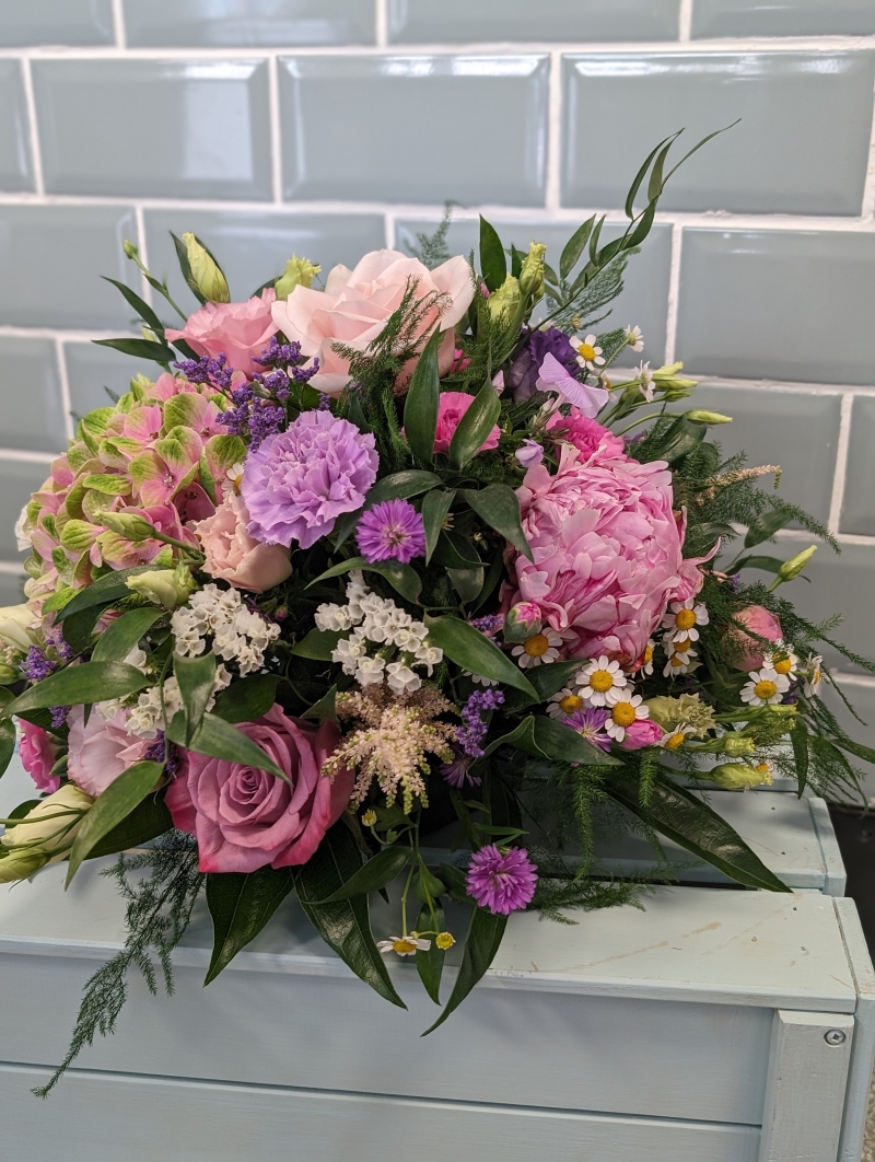 Pink and Purple Posy Dish