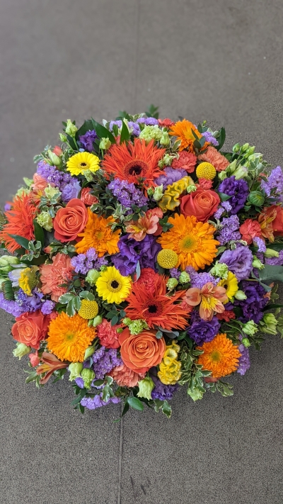 Purple, Orange and Yellow Posy Pad