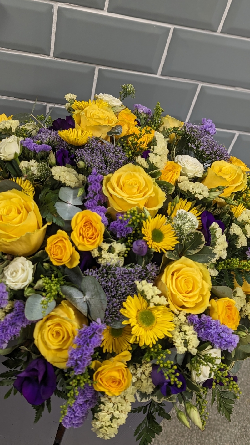 Purple & Yellow Posy Pad