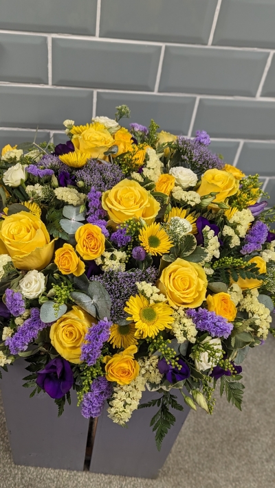 Purple & Yellow Posy Pad