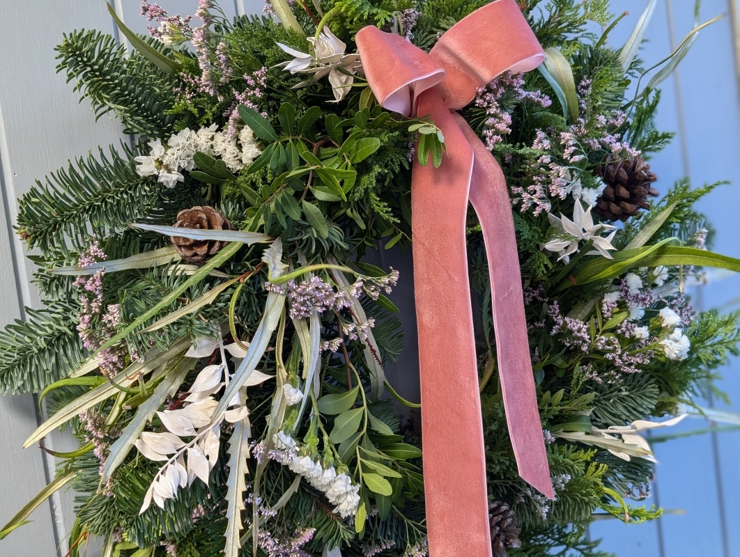 The Frosted Pink Wreath