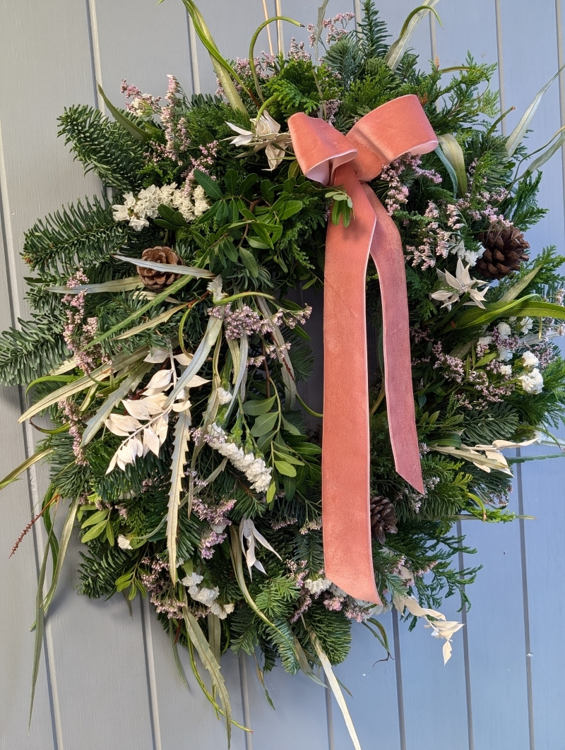 The Frosted Pink Wreath