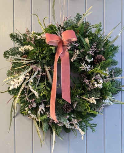 The Frosted Pink Wreath