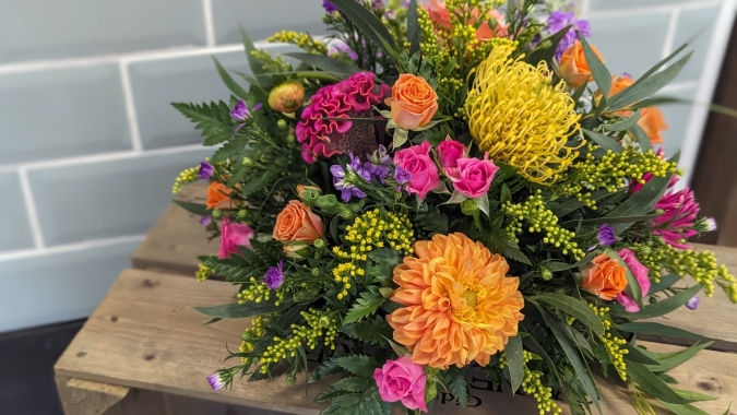 Colourful Posy Dish