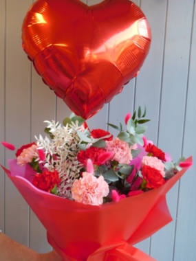 Dianthus Dozen with Balloon