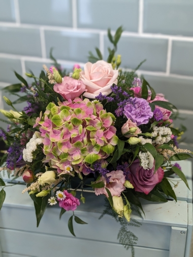 Pink and Purple Posy Dish