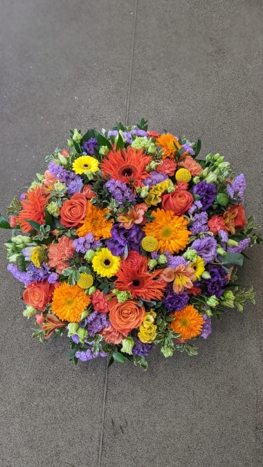 Purple, Orange and Yellow Posy Pad