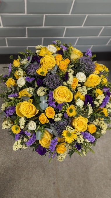 Purple & Yellow Posy Pad