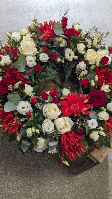 White & Red Wreath