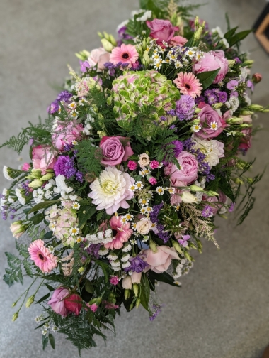 Wild Pinks & Purple Coffin Spray